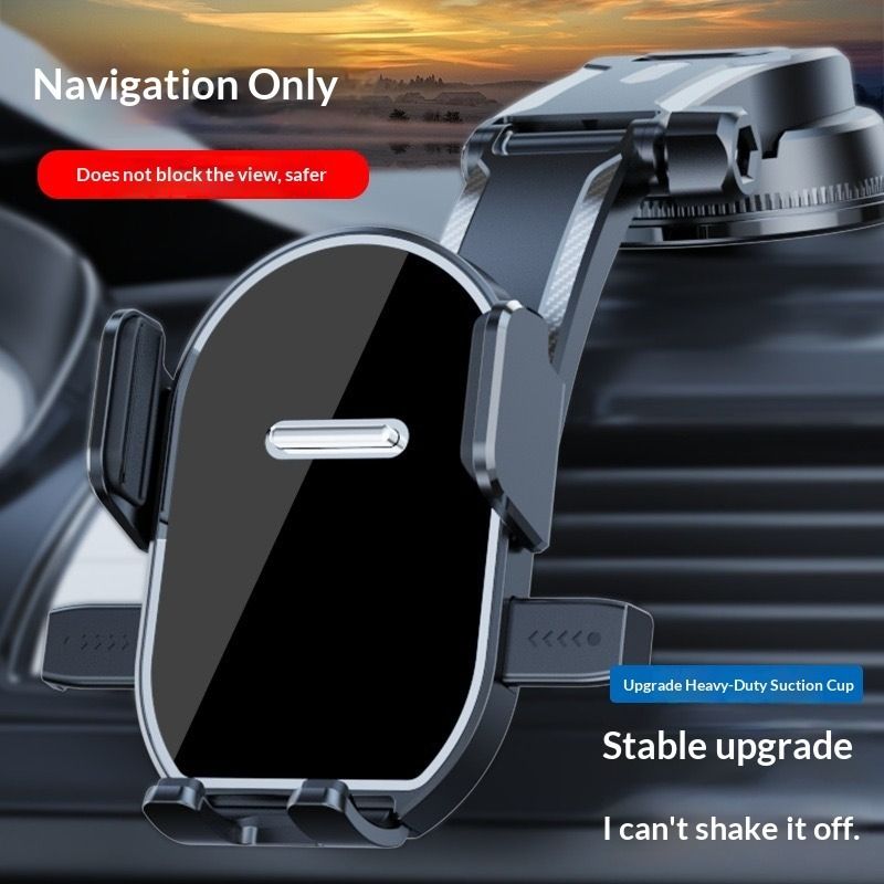 Popular car automatic lock fixed suction cup mobile phone holder rotation adjustment front glass navigation bracket