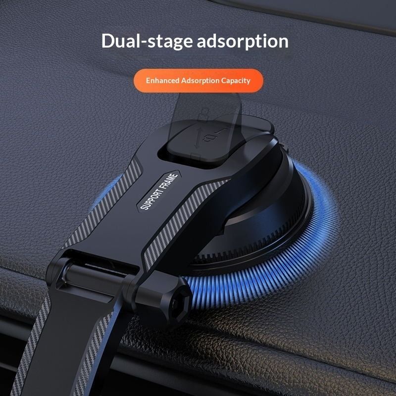 Popular car automatic lock fixed suction cup mobile phone holder rotation adjustment front glass navigation bracket