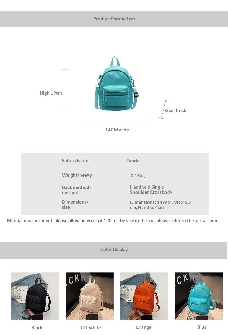 Solid color simple casual small bag spring outing trendy mobile phone accessory bag parent-child one-shoulder mini crossbody bag