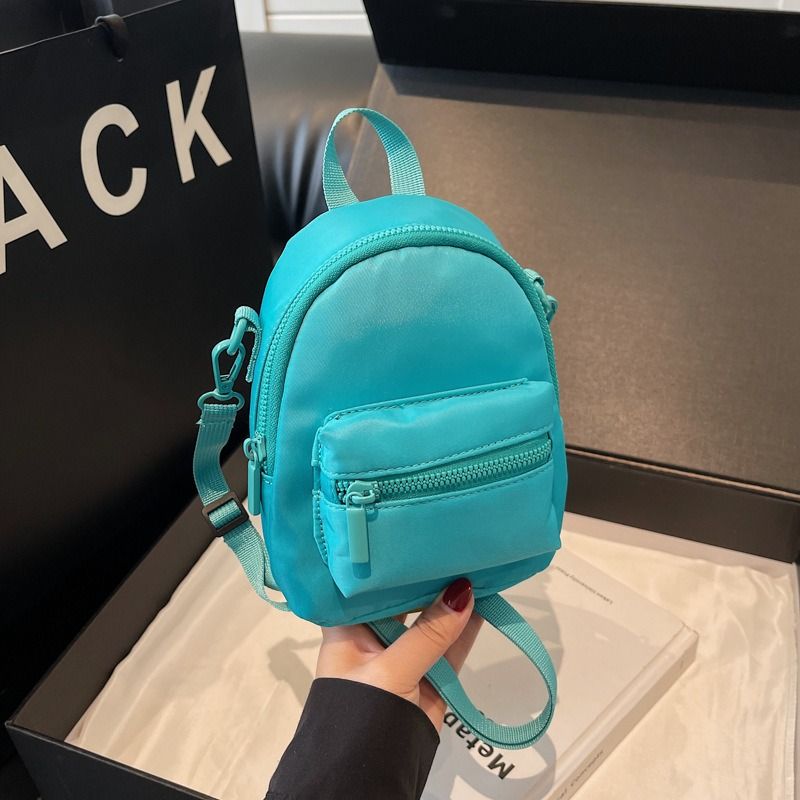 Solid color simple casual small bag spring outing trendy mobile phone accessory bag parent-child one-shoulder mini crossbody bag