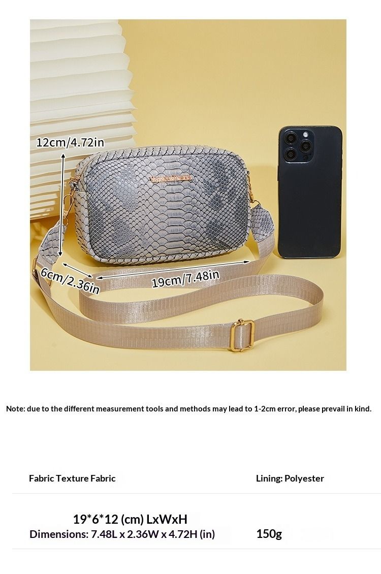 Snake pattern camera bag 2025ladies bag cross-border VR women's bag wholesale versatile mobile phone bag crossbody small square bag
