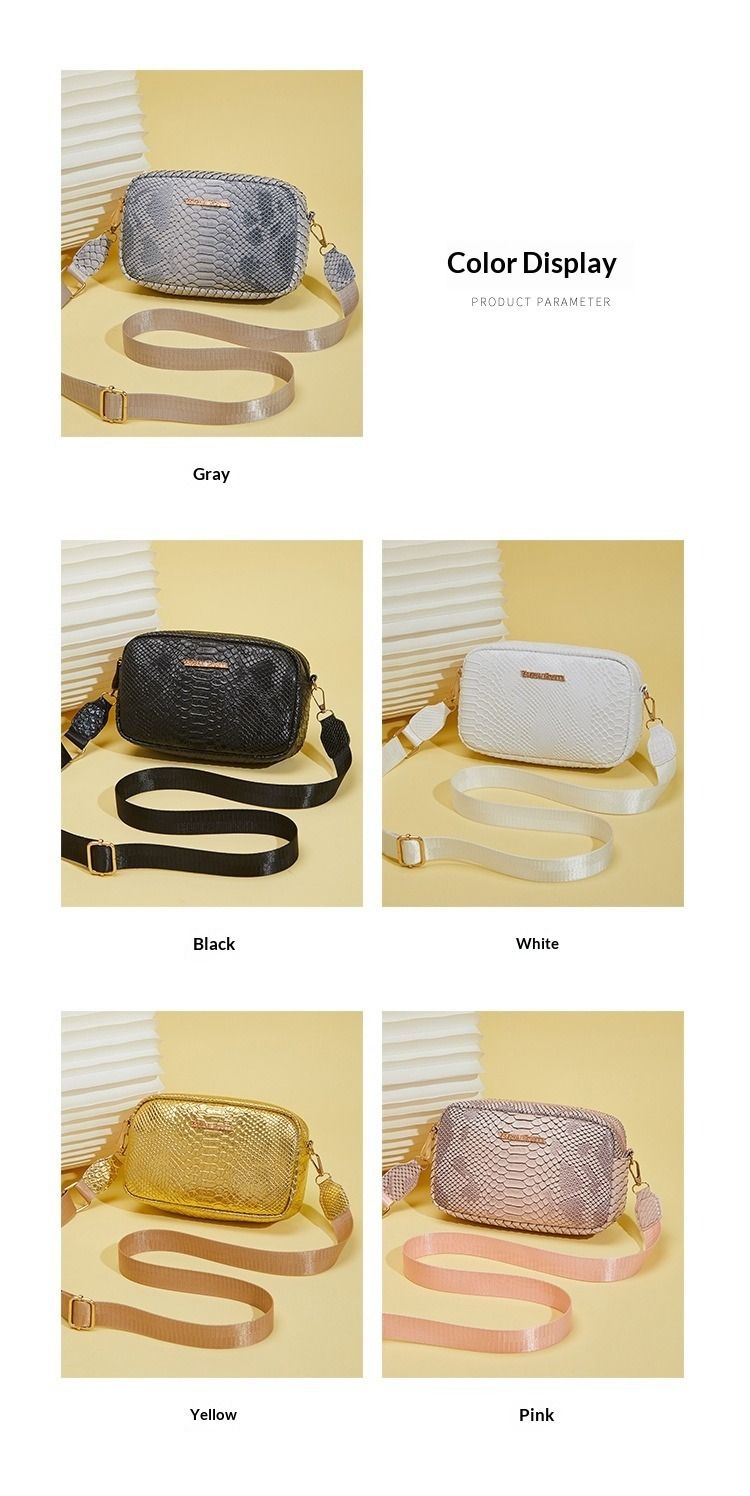 Snake pattern camera bag 2025ladies bag cross-border VR women's bag wholesale versatile mobile phone bag crossbody small square bag