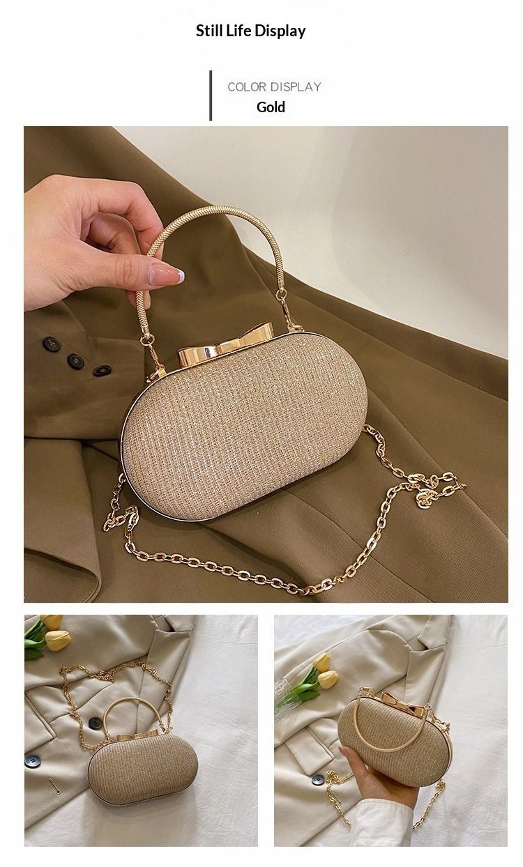 Niche new design bag dress dinner party foreign style shoulder unique chain portable messenger bag mouth red envelope