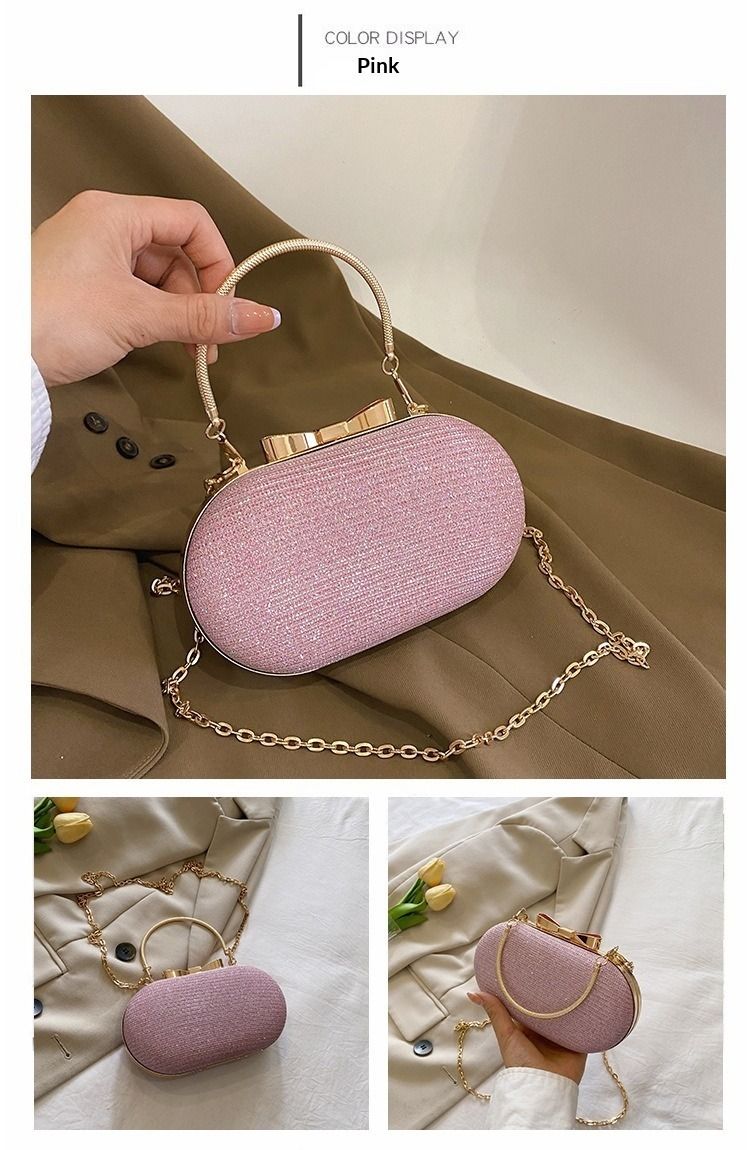Niche new design bag dress dinner party foreign style shoulder unique chain portable messenger bag mouth red envelope