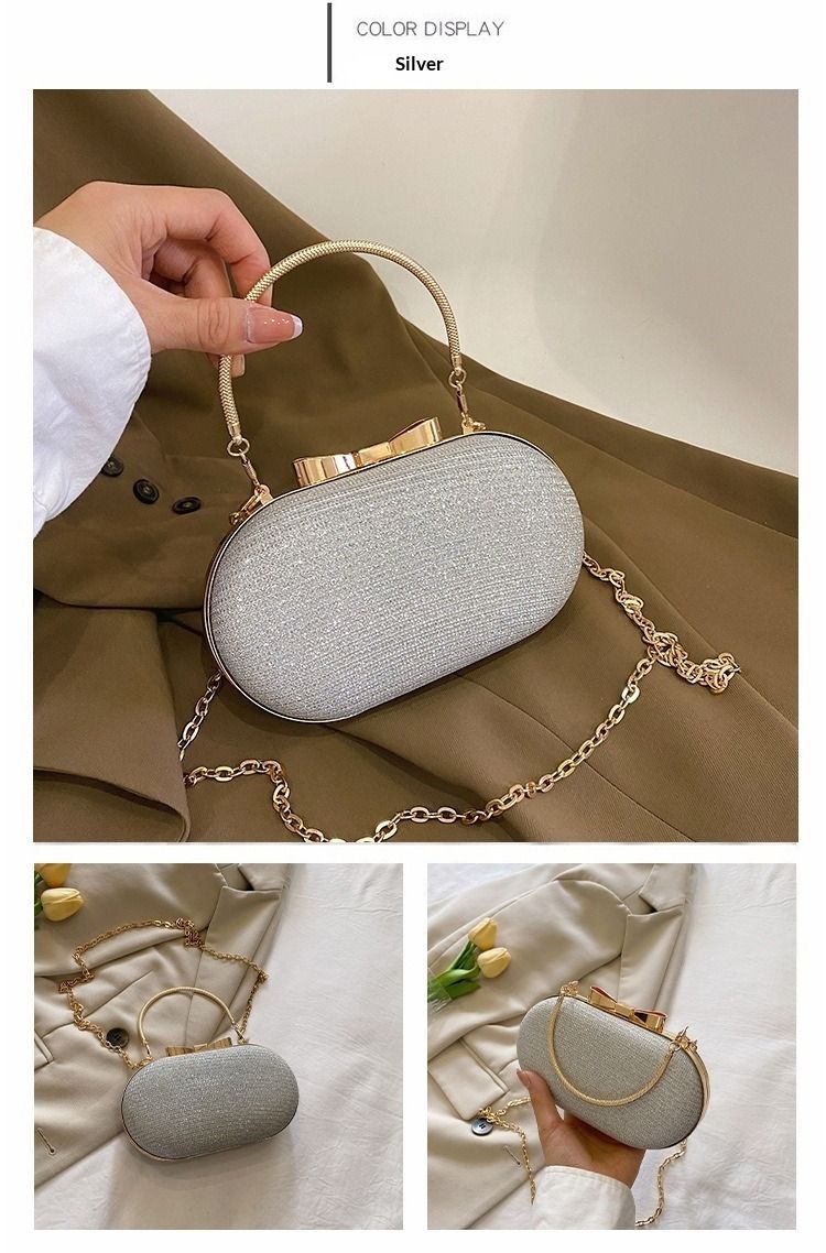 Niche new design bag dress dinner party foreign style shoulder unique chain portable messenger bag mouth red envelope