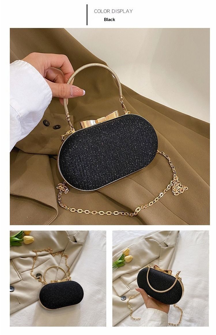 Niche new design bag dress dinner party foreign style shoulder unique chain portable messenger bag mouth red envelope