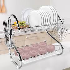 🤪😎PROMOTION PRICE 😎🤪2-layer Stainless Steel Dish Drainer/ Dishrack.ELEGANT DESIGN! that will make your kitchen look cool and organized · HIGH QUALITY! Chrome that will never Tarnish, Rust or Corro