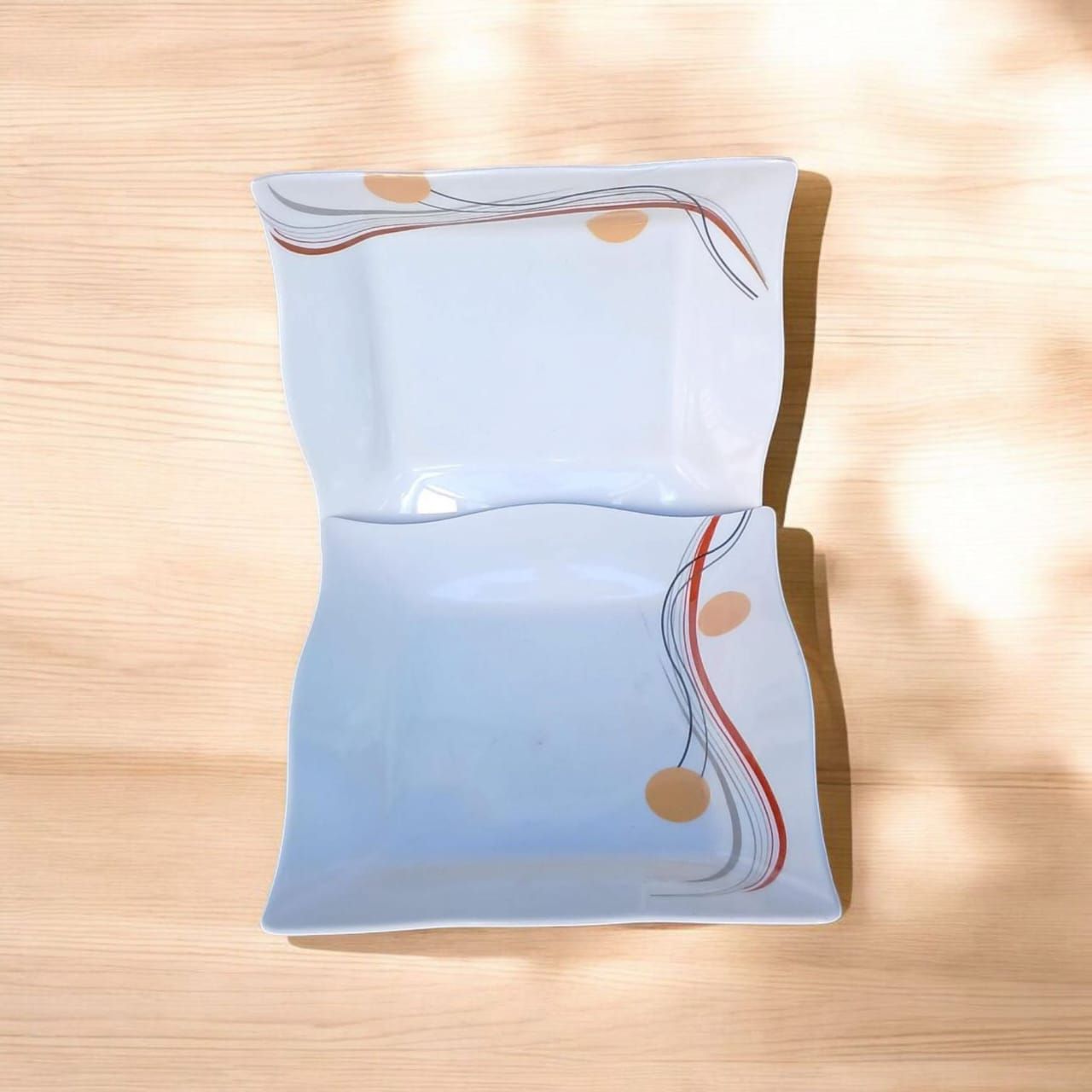 ❗️📍PRICE dropped 📍❗️Melamine 6 psc square plates.Melamine 6pcs dinner Plate. 🪻🤪Attractive Extra Strong Light and portable Multiple use Easy to clean Premium Quality