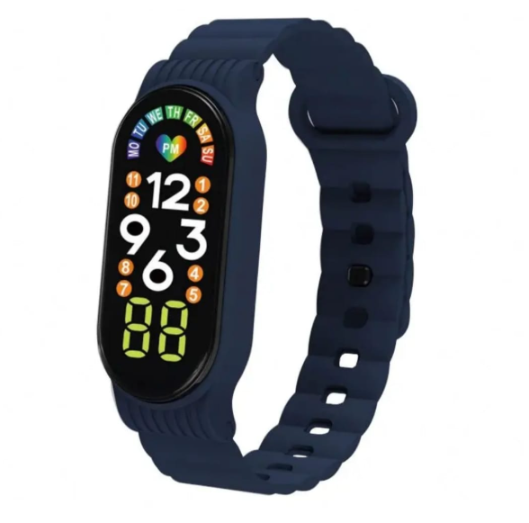 Birthday Gift For Child Boy / Girl Smart LED Digital Cartoon Kids Watch, Waterproof Bracelet Wristwatch Made Of Silicon Material Blue Color