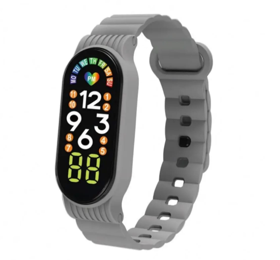 Birthday Gift For Child Boy / Girl Smart LED Digital Cartoon Kids Watch, Waterproof Bracelet Wristwatch Made Of Silicon Material Blue Color