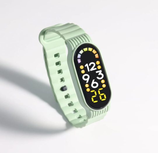 Birthday Gift For Child Boy / Girl Smart LED Digital Cartoon Kids Watch, Waterproof Bracelet Wristwatch Made Of Silicon Material Blue Color