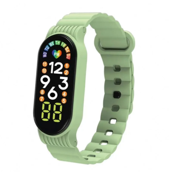 Birthday Gift For Child Boy / Girl Smart LED Digital Cartoon Kids Watch, Waterproof Bracelet Wristwatch Made Of Silicon Material Blue Color