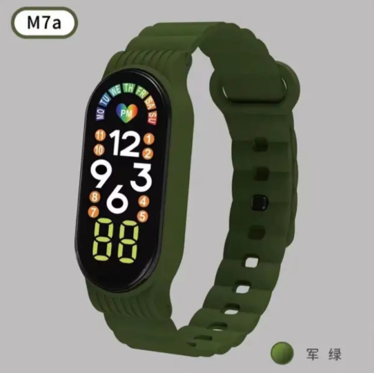 Birthday Gift For Child Boy / Girl Smart LED Digital Cartoon Kids Watch, Waterproof Bracelet Wristwatch Made Of Silicon Material Blue Color