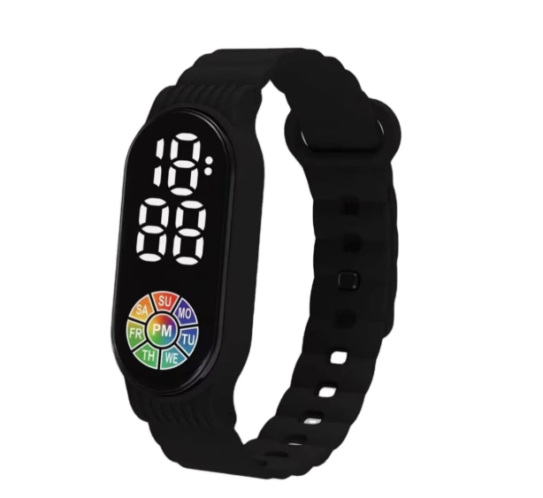 Birthday Gift For Child Boy / Girl Smart LED Digital Cartoon Kids Watch, Waterproof Bracelet Wristwatch Made Of Silicon Material Blue Color