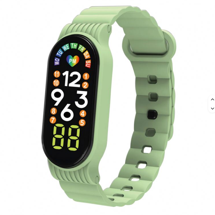 Birthday Gift For Child Boy / Girl Smart LED Digital Cartoon Kids Watch, Waterproof Bracelet Wristwatch Made Of Silicon Material -Blue Color