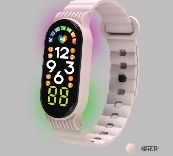 Birthday Gift For Child Boy / Girl Smart LED Digital Cartoon Kids Watch, Waterproof Bracelet Wristwatch Made Of Silicon Material -Blue Color