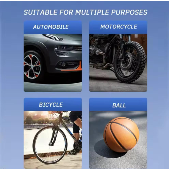 Car Mounted Inflation Pump Portable Mini Self-propelled Electric Tire Inflator Air Pump Handheld Wireless Charging