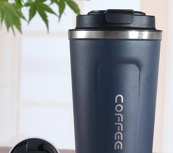 500ml Double Stainless Steel 304 Coffee Thermos Mug Leak-Proof Non-Slip Car Vacuum Flask Travel Thermal Cup Water Bottle