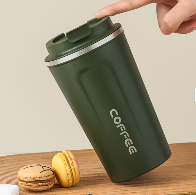 500ml Double Stainless Steel 304 Coffee Thermos Mug Leak-Proof Non-Slip Car Vacuum Flask Travel Thermal Cup Water Bottle