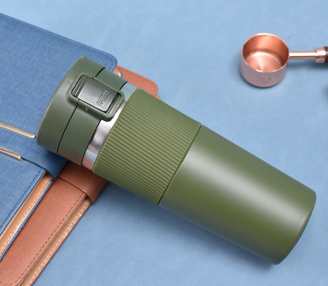 500ml Double Stainless Steel 304 Coffee Thermos Mug Leak-Proof Non-Slip Car Vacuum Flask Travel Thermal Cup Water Bottle