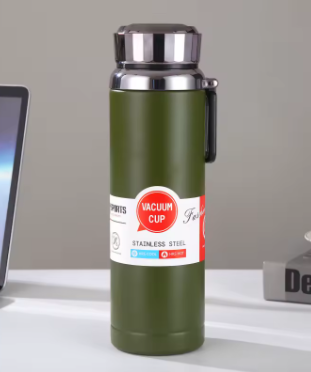 Portable Fashion Sports Travel Car Water Bottle Kettle 1L Smart Temperature Stainless Steel Tumblers Cup