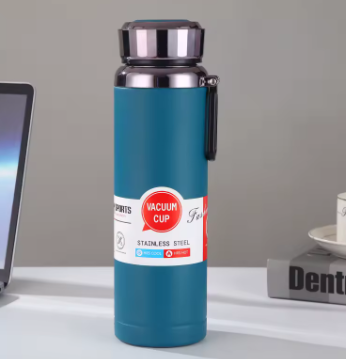 Portable Fashion Sports Travel Car Water Bottle Kettle 1L Smart Temperature Stainless Steel Tumblers Cup