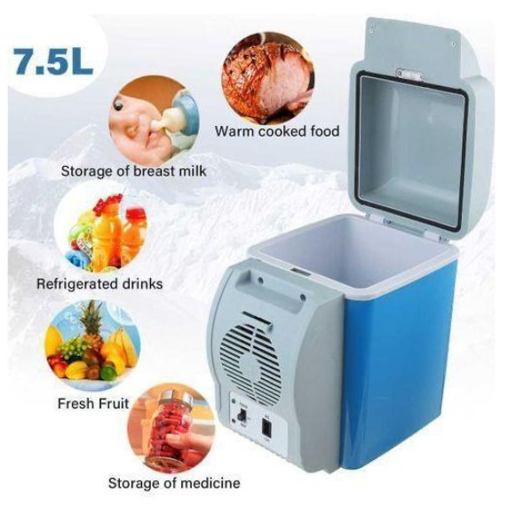 7.5 Litres Mini Portable Car Fridge makeup Fridge Portable Home Electric Cooler & Warmer Box, Mini Refrigerator
