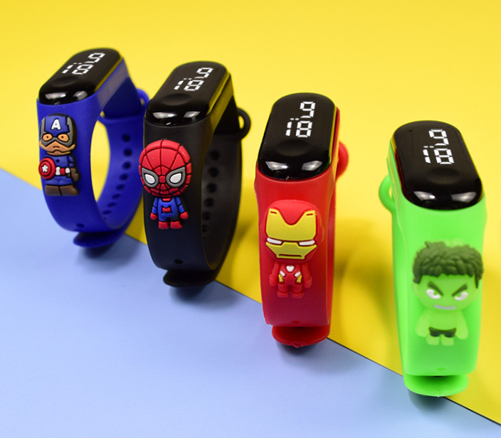 Birthday Gift For Child Boy / Girl Smart LED Digital Cartoon Kids Watch, Waterproof Bracelet Wristwatch Made Of Silicon Material