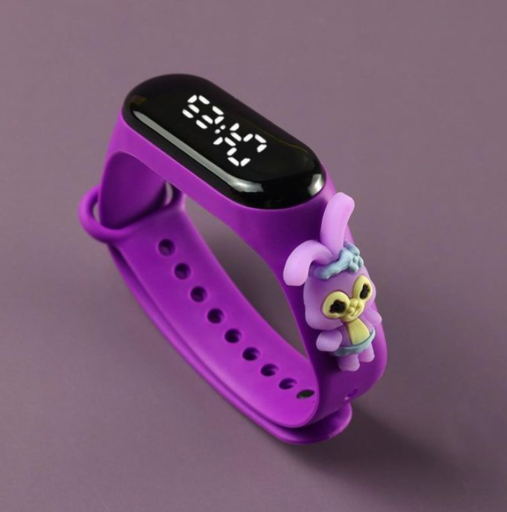 Birthday Gift For Child Boy / Girl Smart LED Digital Cartoon Kids Watch, Waterproof Bracelet Wristwatch Made Of Silicon Material