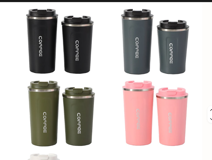 500ml Double Stainless Steel 304 Coffee Thermos Mug Leak-Proof Non-Slip Car Vacuum Flask Travel Thermal Cup Water Bottle