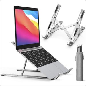 Foldable Aluminium Alloy Laptop Holder / ABS Plastic Laptop Stand Tablet Holder Mounts Portable Notebook Laptop Mount Support Base Holder Adjustable Riser Cooling Bracket