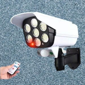 MOTION SENSOR SOLAR POWERED OUTDOOR LED STREET LIGHT WITH MOTION REMOTE CONTROL White 180 W. Solar Light Motion Sensor Dummy Camera CCTV 77 LED SOLAR LIGHT