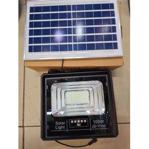 100W JD-T100 Solar LED Floodlight – High-Efficiency Outdoor Lighting with Solar Panel