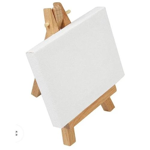 20cm by 20cm Canvas Board Mounts On A Wooden Frame With Stand