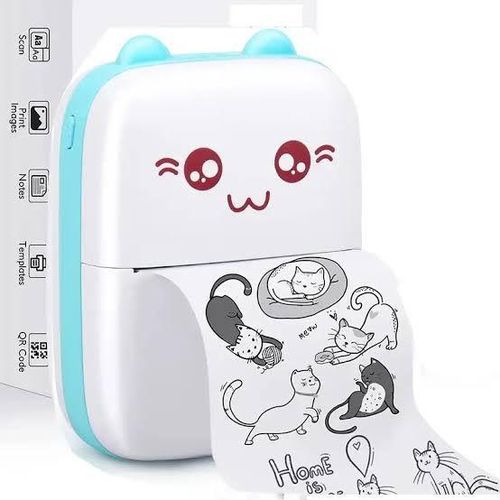 Portable Mini Bluetooth Pocket Thermal Printer – Inkless, 200DPI, with Paper Rolls – Prints Labels, Photos, Notes, and Receipts – Compatible with Smartphones