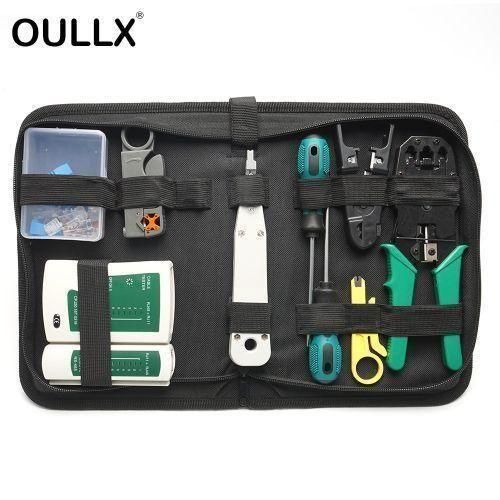 Combination network cable testing toolkit crimp pliers and cable cutter stripper hand tools set