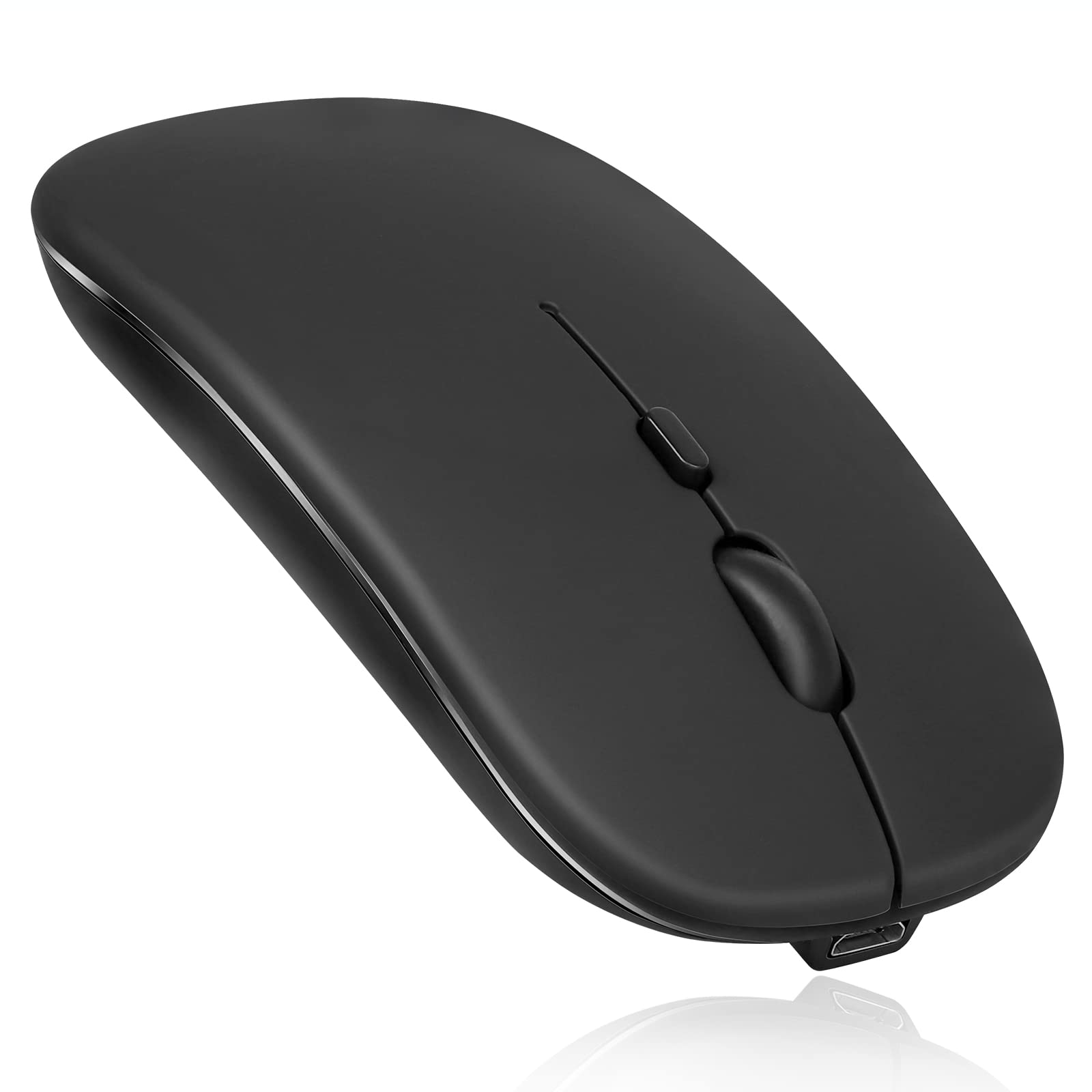 Rechargeable Bluetooth Wireless Mouse for MacBook, MacBook Air/Pro, iPad, Laptop, PC, Chromebook – LED RGB Backlit Ergonomic Gaming Mouse, 3600 DPI High-Precision, Silent Click.