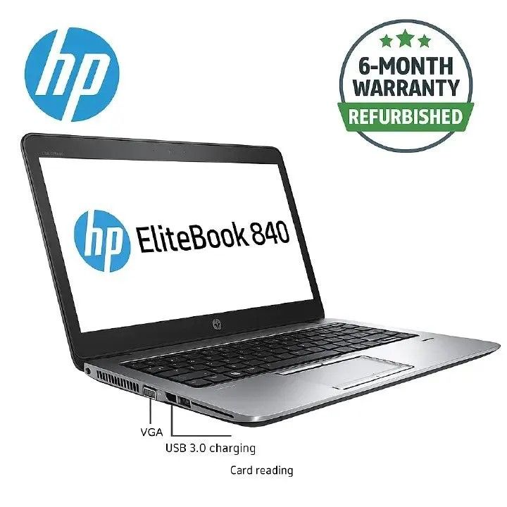 💼 {LIMITED OFFER}! (i7+8gb+256)REFURBISHED HP ELITEBOOK 840 G4 | INTEL CORE i7 7th GEN | 8GB RAM | 256GB SSD | 14" FULL HD | WINDOWS 10 PRO | FREE WIRELESS MOUSE | LIMITED TIME DEAL!