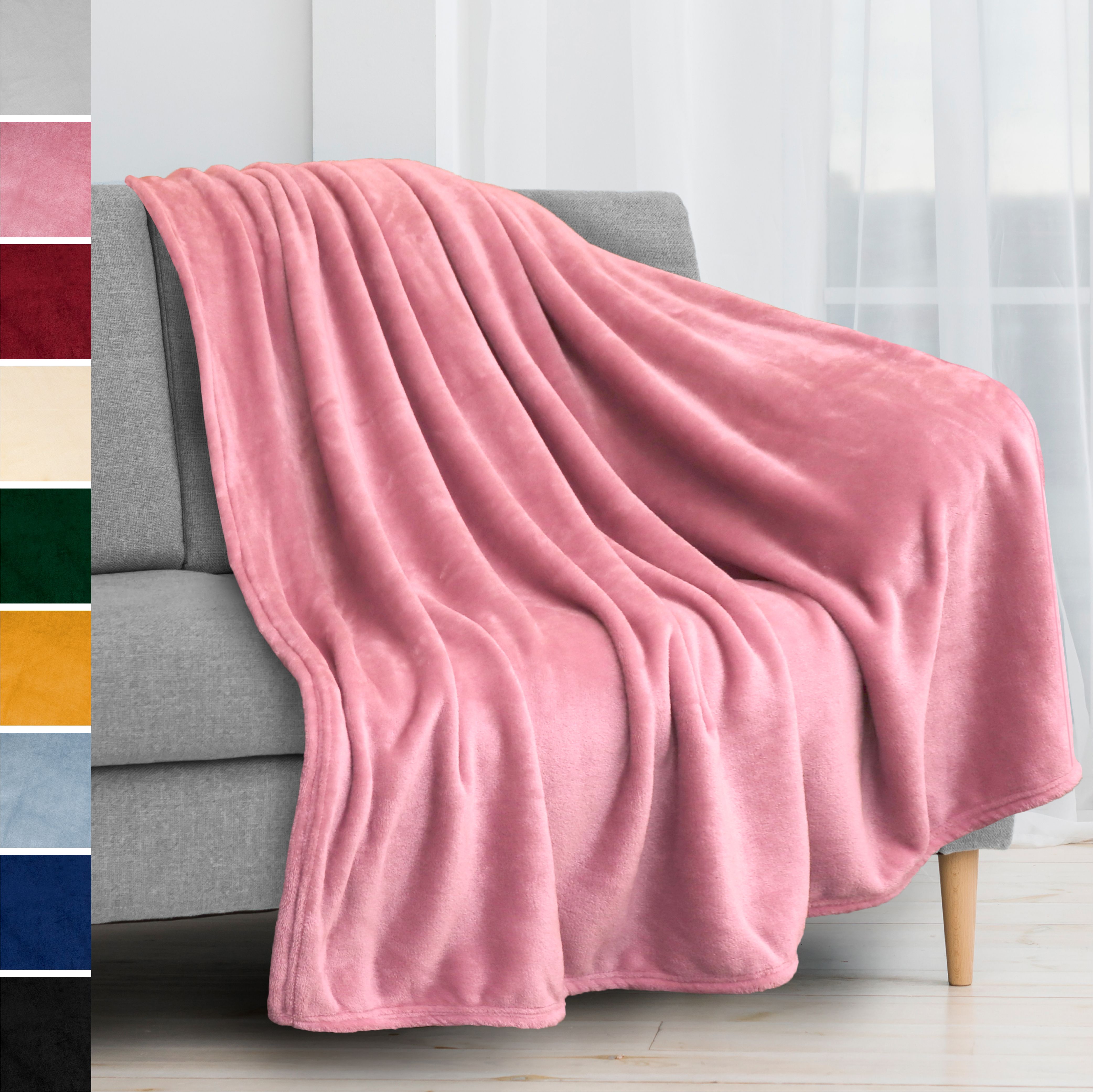 Soft Fleece Throw Blanket (Plain). Coral Plush Throw Blanket, Super Soft & Cozy, 100% Polyester, Machine Washable, for Sofa, Bed, or Chair (Sea Turtle)