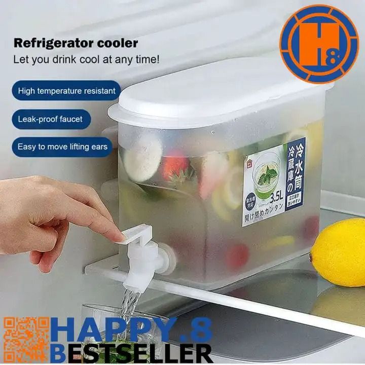 New arrival❗🎉🎊* *3.5L table top or fridge juice container with dispenser tap Keep your family and friends hydrated and healthy with the fridge cold water juice/Milk/wine/Water dispenser! Refills