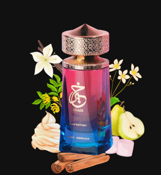 Khair Confection Eau de Parfum – Unisex 100 ml oriental Creamy Pear & Vanilla Gourmand Fragrance by Paris corner