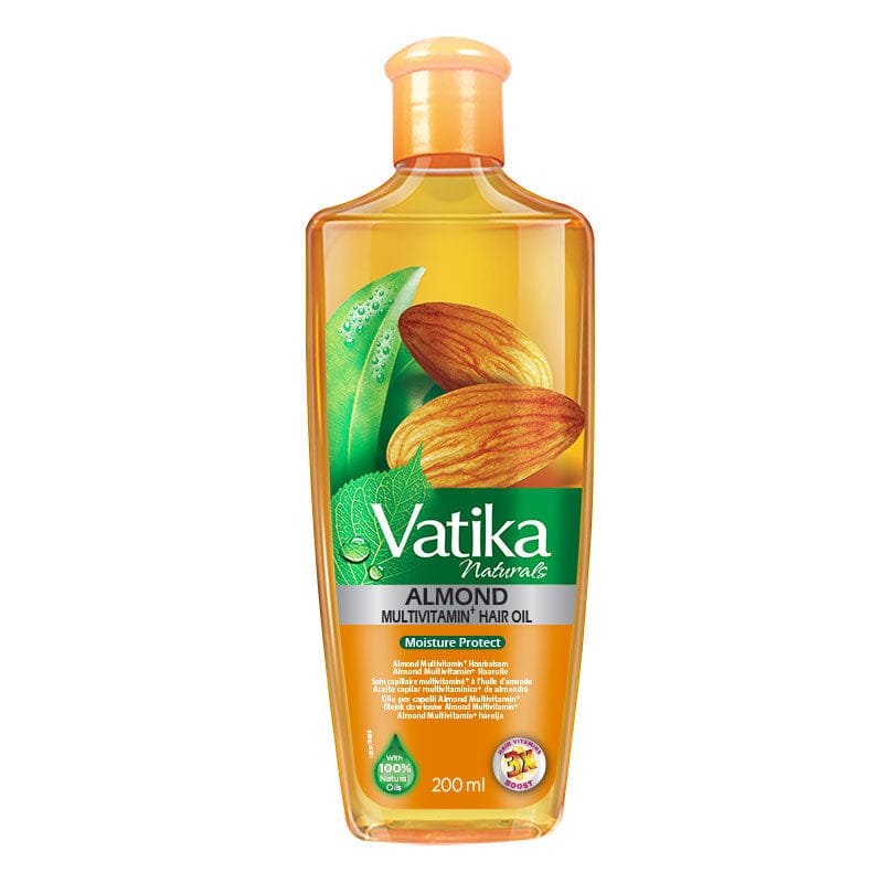Vatika Almond Enriched Hair Oil with Coconut & Sesame – Deep Conditioning & Extra Softness, 200ml
