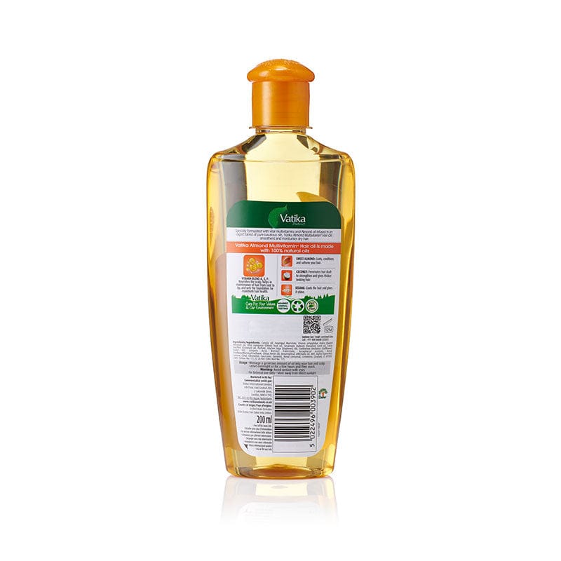 Vatika Almond Enriched Hair Oil with Coconut & Sesame – Deep Conditioning & Extra Softness, 200ml