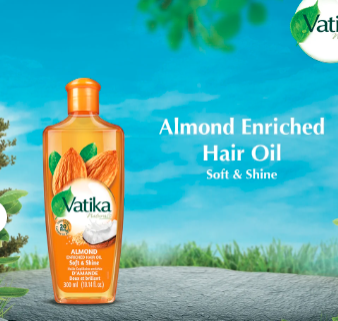 Vatika Almond Enriched Hair Oil with Coconut & Sesame – Deep Conditioning & Extra Softness, 200ml