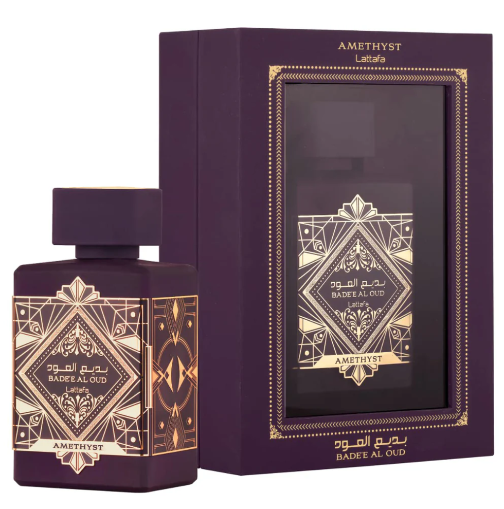 Lattafa Bade’e Al Oud Amethyst Eau de Parfum 100ml – Long-Lasting Sweet Vanilla Amber Floral Unisex Perfume