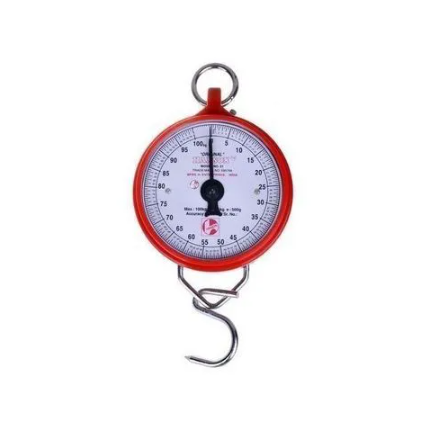 Generic 100KG Weighing Machine HannsonThis heavy duty portable hanging scale can be used for weighing your luggage or any item with a maximum weight of (100kg). It is a useful tool for home, travel an