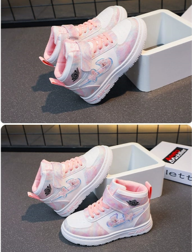 Girl's highcut shoes Kids Shoes girl Martin Boots English  Children's Boots Baby Leather Boots Martin Boots Girl Short Boots Fashion Boots School Shoes Anti-sl