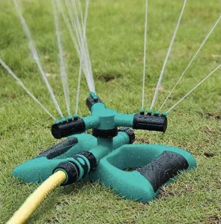 3 Arm 360⁰ Auto-Rotating Water Garden Sprinkler(360 full coverage, long range impulse sprinkling system)