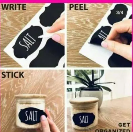 Kitchen Pantry And Spices Labels Stickers Accessories (80pcs+Pen)