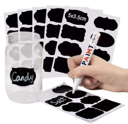 Kitchen Pantry And Spices Labels Stickers Accessories (80pcs+Pen)